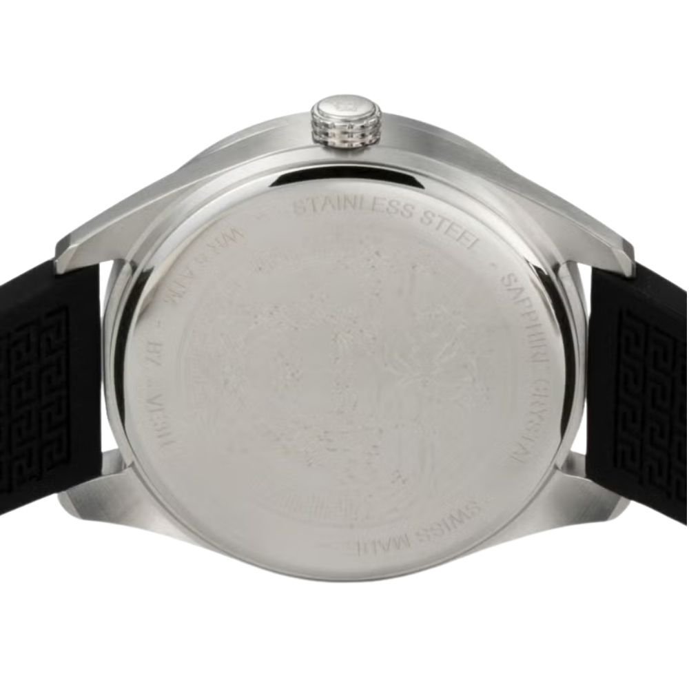ヴェルサーチェ 腕時計 メンズ ブラック シルバー ゴールド 42mm VERSACE V-VERTICAL シリコンベルト スイス製 メンズ腕時計 軽量 ブランド おしゃれ プレゼント ギフト 卒業 入学 お祝い
