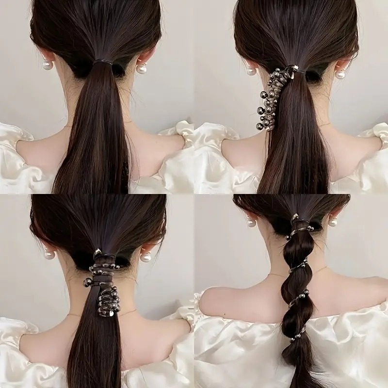 ヘアアクセサリー コイルポニー ポニーフック 巻く コイル アップ おしゃれ ポニーフック ヘアアクセ まとめ髪 リボン スパイラルヘア 玉ねぎヘア サテンリボン トレンド エレガント ヘアフック 大人っぽい プレゼント アクセント
