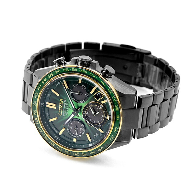 シチズン アテッサ ACT Line Eco-Drive 50周年限定 Power of Green Flash 腕時計 メンズ チタン 数量限定 クロノグラフ ソーラー CITIZEN ATTESA CC4084-83Z