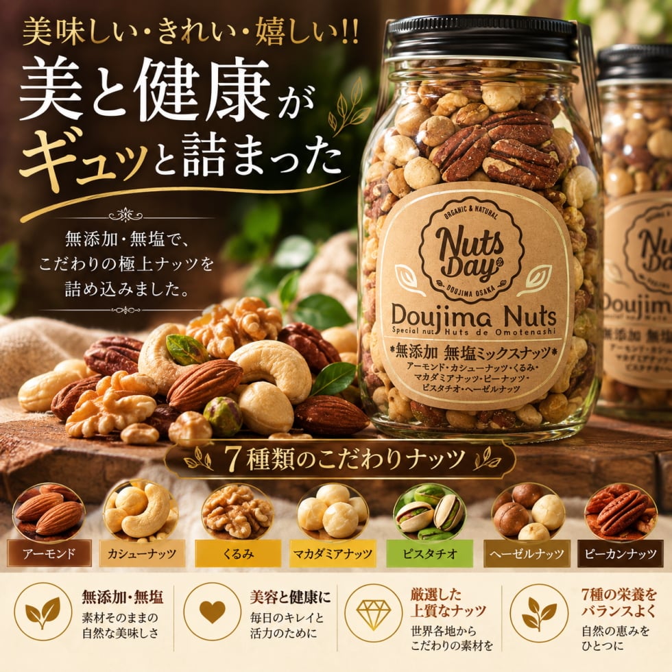 お歳暮 ギフト ナッツ お菓子 親 変わり種 おしゃれ 年配 送料無料 高級 健康食品 御中元 プレゼント ナッツ ギフト おつまみ テレビで話題！ ギフト プレゼント スイーツ 無添加・無塩のプレミアム大阪・堂島7種ミックスナッツと当店オリジナル柿の種ピーナッツのセット。北新地・百貨店でお土産に使われています。【堂島ナッツ＆柿ピー中瓶セット】