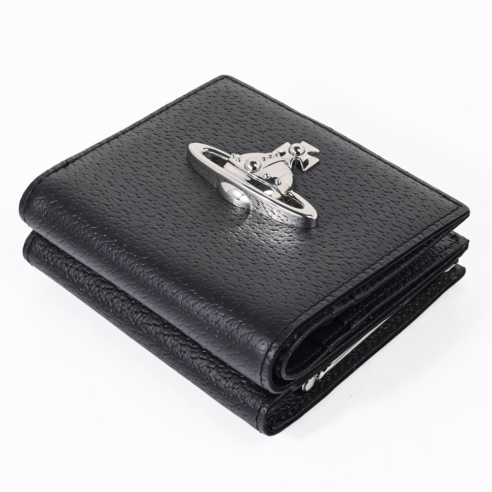 ヴィヴィアンウエストウッド Vivienne Westwood 二つ折り財布 がま口 小銭入れ付き ウォレット レディース ブラック 5107005GW L00F7 N401 折財布 送別会 誕生日 お中元 結婚祝い 結婚式 彼氏 息子 夫 男性 彼女 妻 女性 財布 高級 父の日 母の日【スペシャルラッピング660円(別売り)】 即日発送ファッション小物 ホワイトデー