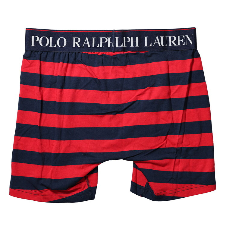 ポロラルフローレン：COTTON STRETCH POUCH ボクサーブリーフ（クルーズネイビー/RL2000レッドストライプ)[ボクサーパンツ/ 男性下着/ メンズインナー/人気ブランド/おすすめギフト/誕生日プレゼント/メンズファッション]
