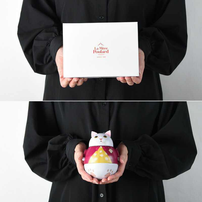 La Mere Poulard ラ・メール・プラール キャット缶 サブレ＆パレシトロン 2缶セット NR-05022 焼菓子スイーツ/クッキー/フランス/個包装/ラメールプラール/発酵バター/おいしい/ギフト プレゼント/缶/