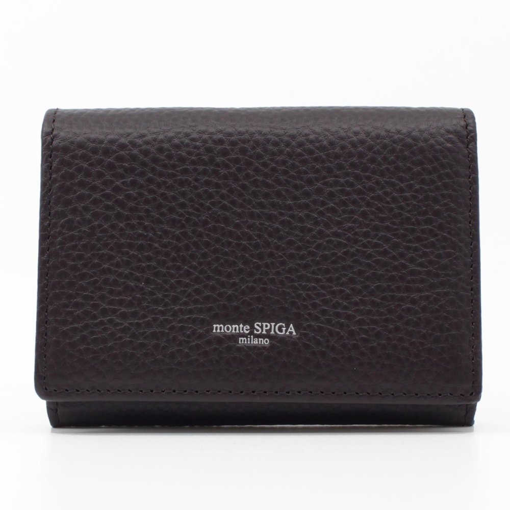 モンテスピガ　monte SPIGA　カードケース　MOSMSP110DBR　ダークブラウン　濃茶　シュリンクレザー　牛革　名刺入れ