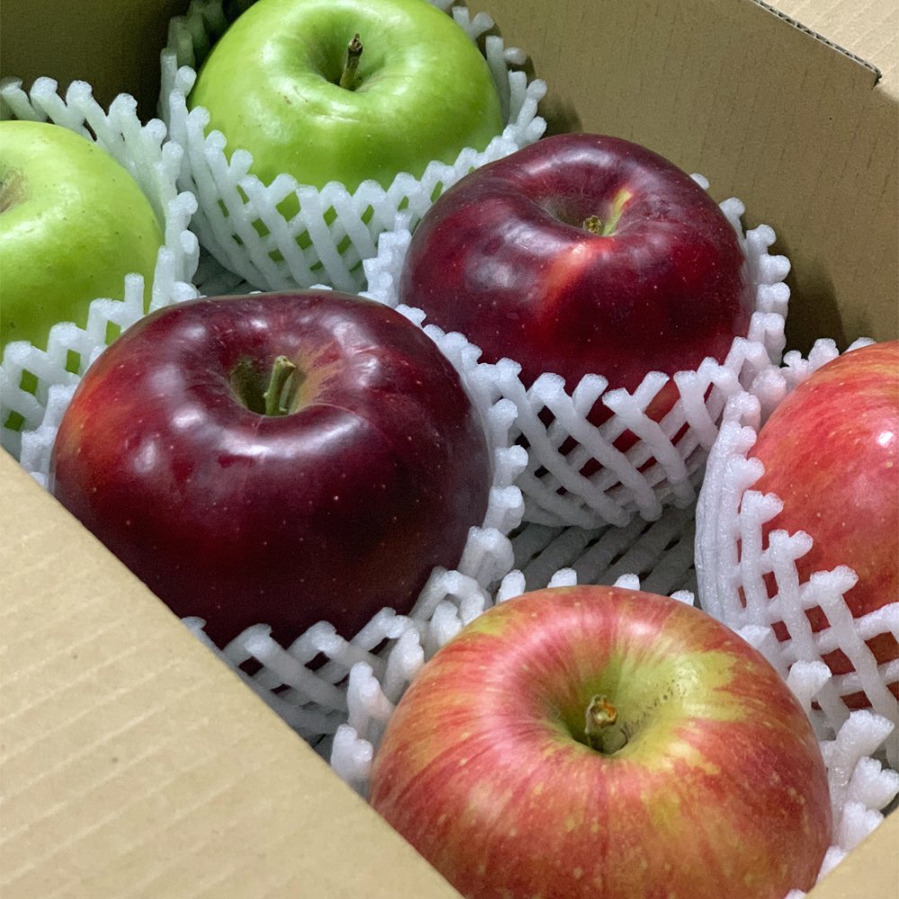 旬の信州りんご3種セット 店長おすすめの2kg（3種×2玉）
