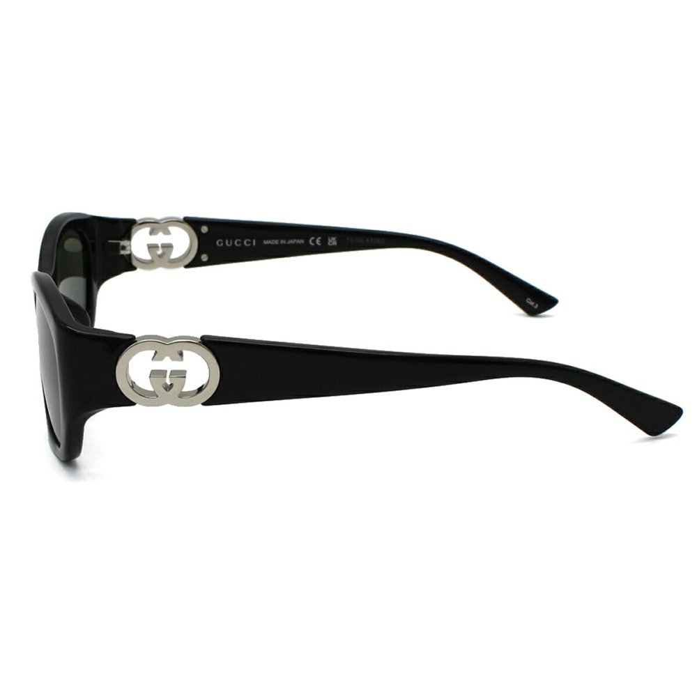 グッチ GUCCI サングラス アジアンフィット アイウェア UVカット スクエア GG1826SK-001 メンズ レディース ユニセックス ブラック+グレー 国内正規品
