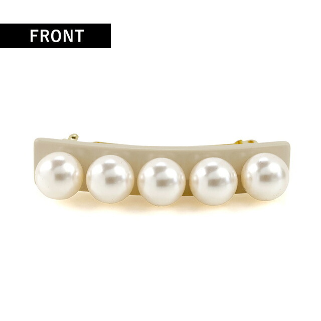 アレクサンドル ドゥ パリ バレッタ レディース ブランド ALEXANDRE DE PARIS ペルル 人工真珠 AA6-16919-05-S ベージュ ヘアアクセサリー