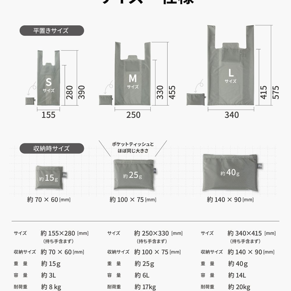 エコバッグ Regile2（レジル2） Sサイズ マイバッグ メンズ 折りたたみ ミニマル コンパクト 父の日 日本製 エコバック コンビニ プチギフト 送別会 退職祝い 異動祝い [aso]