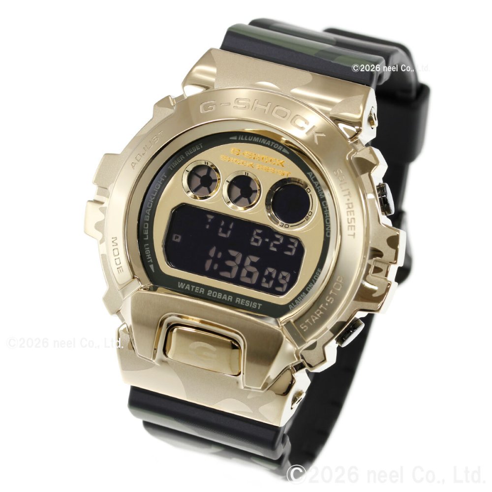 G-SHOCK カシオ Gショック CASIO デジタル 腕時計 メンズ GM-6900CMG-3JF BOLD CAMO Series CAMO AND GOLD【2026 新作】