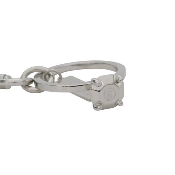 エムエムシックス MM6 Maison Margiela クリップキーリング ポリッシュドパラジウム sm6ua0022-p9210-951 ユニセックス シルバー キーリング