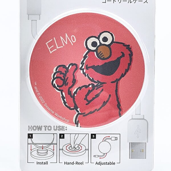 セサミストリート エルモ コードリールケース スマホ用品