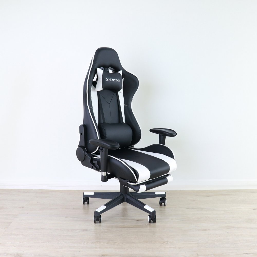 ゲーミングチェア 高さ調節 フットレスト付き グレー・ホワイト・オレンジ W70xD65xH123-133cm座面高44-54cm デスクチェア オフィスチェア パソコンチェア フットレスト グレイ ホワイト オレンジ おしゃれ 新生活