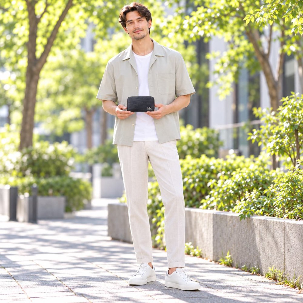 LANVINenBlue ランバンオンブルー ロングウォレット 財布 ウォレット アドニス 長財布  メンズ 普段使い 牛革 レザー