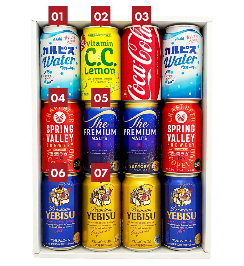  ビール ジュース 詰め合わせギフト ファミリーギフト 12本セット 国産プレミアムビール  ジュース 飲み比べ ギフトセット ファミリー ビール 8本 誕生日プレゼント 奉献 お供え 出産 お祝い 内祝い お返し 送料無料対象外地域有【包装済】