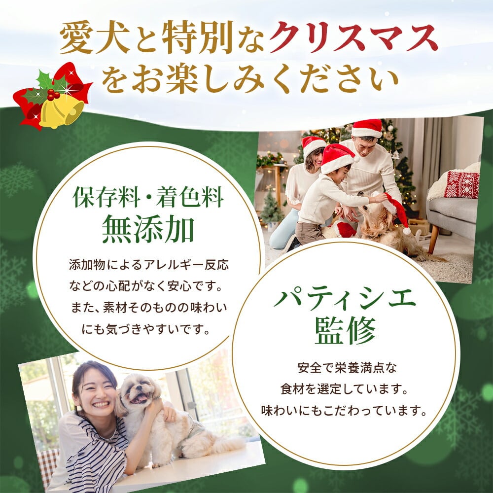 犬用クリスマスケーキ BUNS'KITCHEN ベリークリスマス デザートタイプ