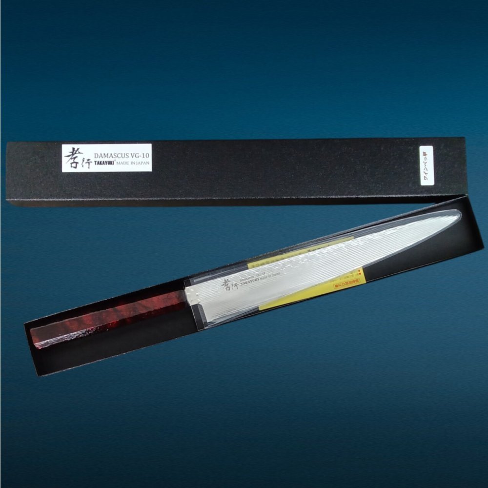 堺孝行 なないろ 筋引 240mm 33層ダマスカス VG-10　ワインべっ甲