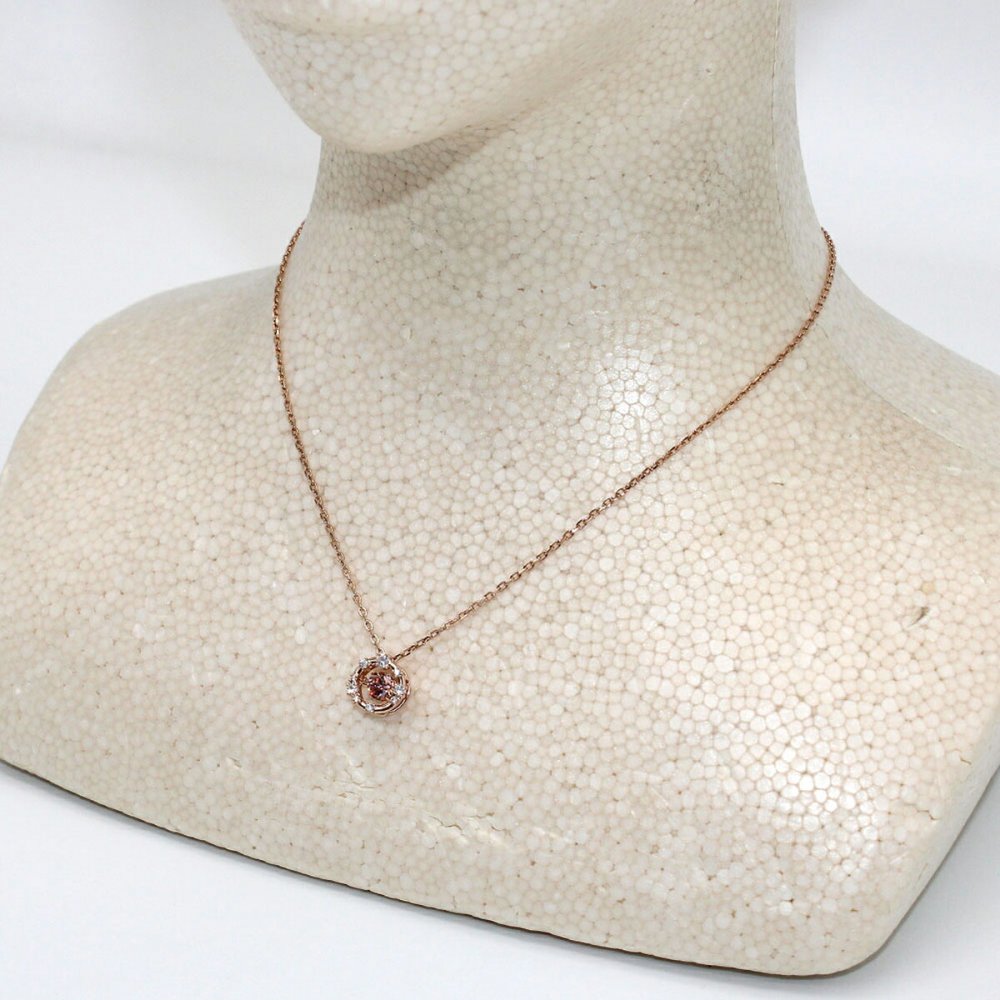 スワロフスキー swarovski ネックレス Constella ラウンドカット ダンシングストーン 5744244 コンステラ ペンダント アクセサリー レディース ローズゴールド+ピンク 海外正規品