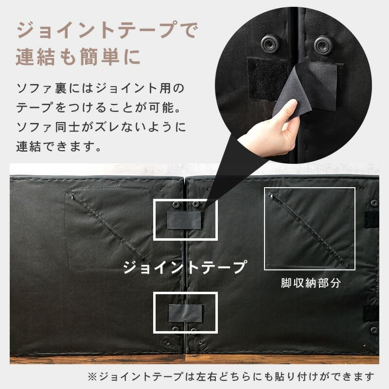 ソファベッド ソファ 三人掛け コンパクト おしゃれ セパレート ロー 分割 ホワイト ブラック シンプル マットレス 4way リクライニング 一人暮らし 分割すれば2個のソファにもなるマルチなソファ シンプルなデザインの肘なしソファ 背もたれ 天然木