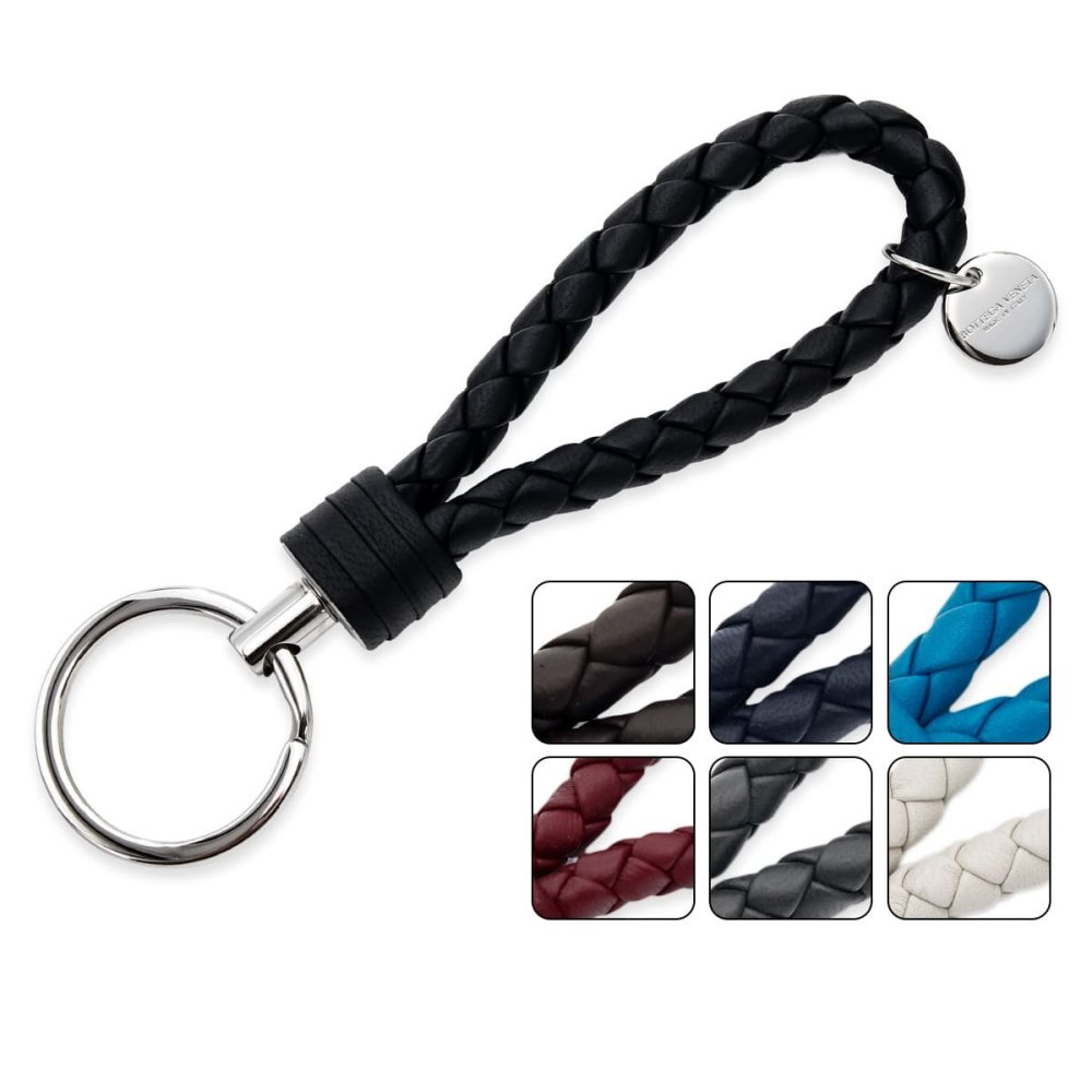 選べる7色 ボッテガヴェネタ キーリング イントレチャート BOTTEGA VENETA キーホルダー ナッパレザー 本革 メンズ レディース ブラック ブラウン ブルー グレー ギフト 保存箱付き 113539 V3UN1