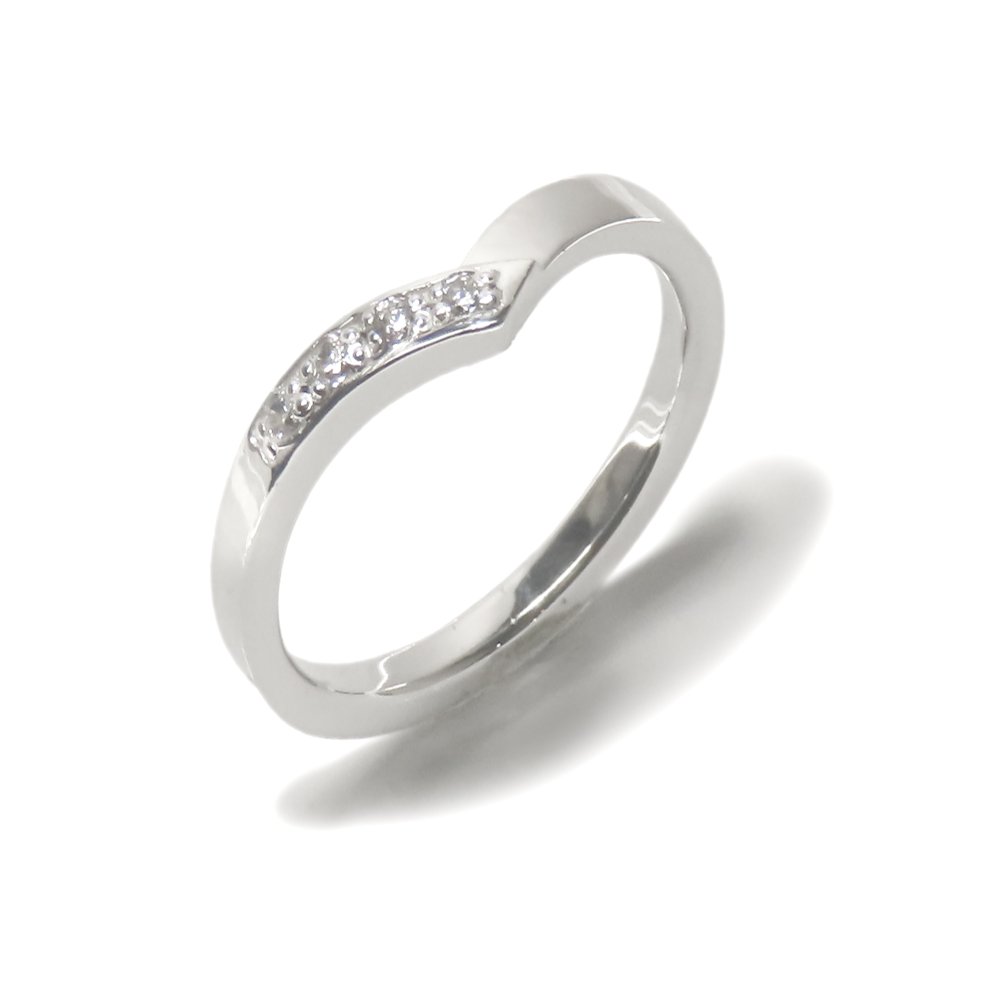 pt900 プラチナV字リング【刻印無料】結婚指輪 マリッジリング プラチナ900 ダイヤモンド 天然石 4月 誕生石 ペアリング ペア V字型 レディース ペア マリッジ 結婚 結婚式 誕生日 プレゼント ギフト包装 彫金 ハンドメイド 手作り 箱入り Grand Galleria グランドガレリア