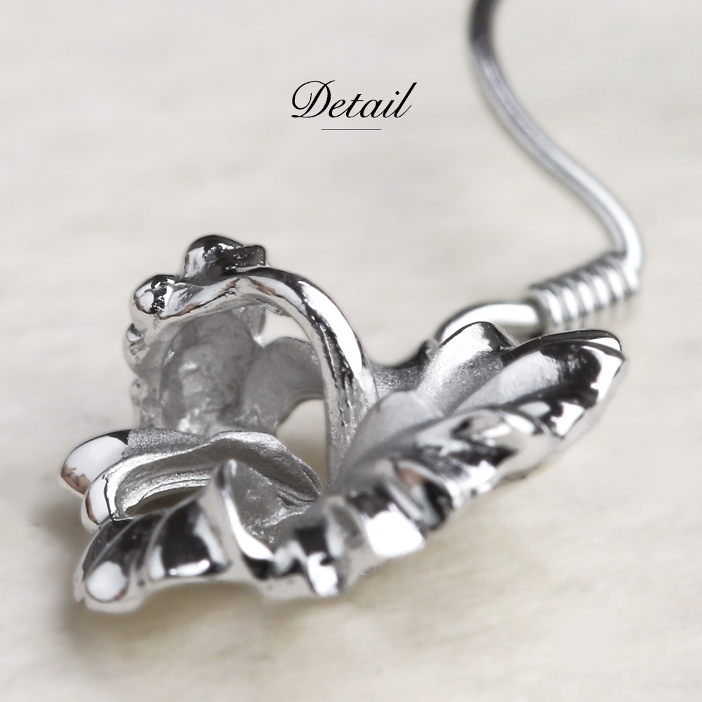 ハワイアンジュエリー ピアス ハワイアン ピアス ハイビスカス 花 10mm シルバー925 ロジウムコーティング フック キャッチ メール便 彼女 妻 女性 レディース 誕生日 プレゼント クリスマス 【品番：SE60408】
