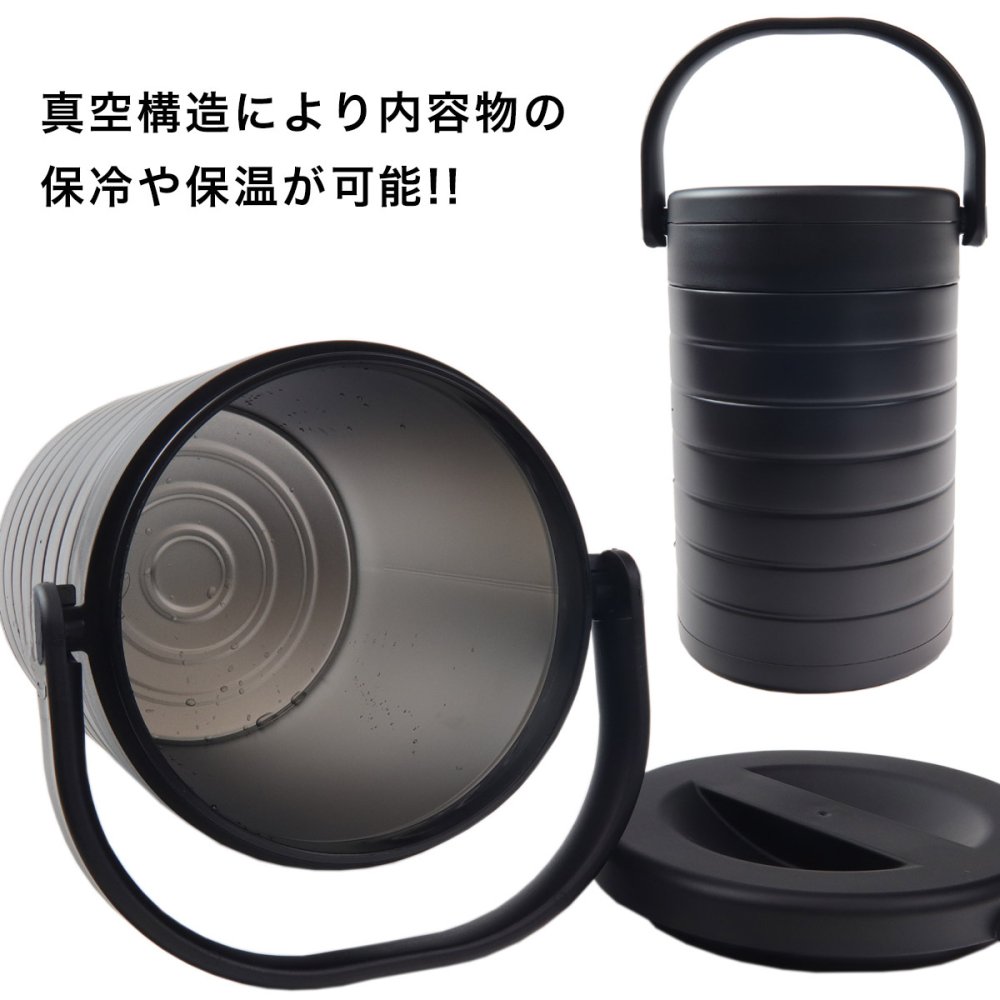 専用保冷剤付き ワークマン 真空ハイブリッドコンテナ ブラック 約4.6L 500mL 約4本 保冷 保温 持ち運び コンテナ キャンプ バーベキュー アウトドア キャンプ道具 グッズ 部活 職場 通販 2026