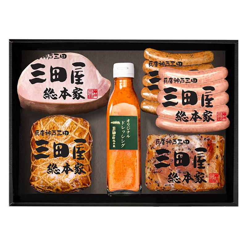 三田屋総本家 ハム詰合せ (KS-100) [お中元][お歳暮] ※送料無料(北海道・沖縄・離島への配送不可)