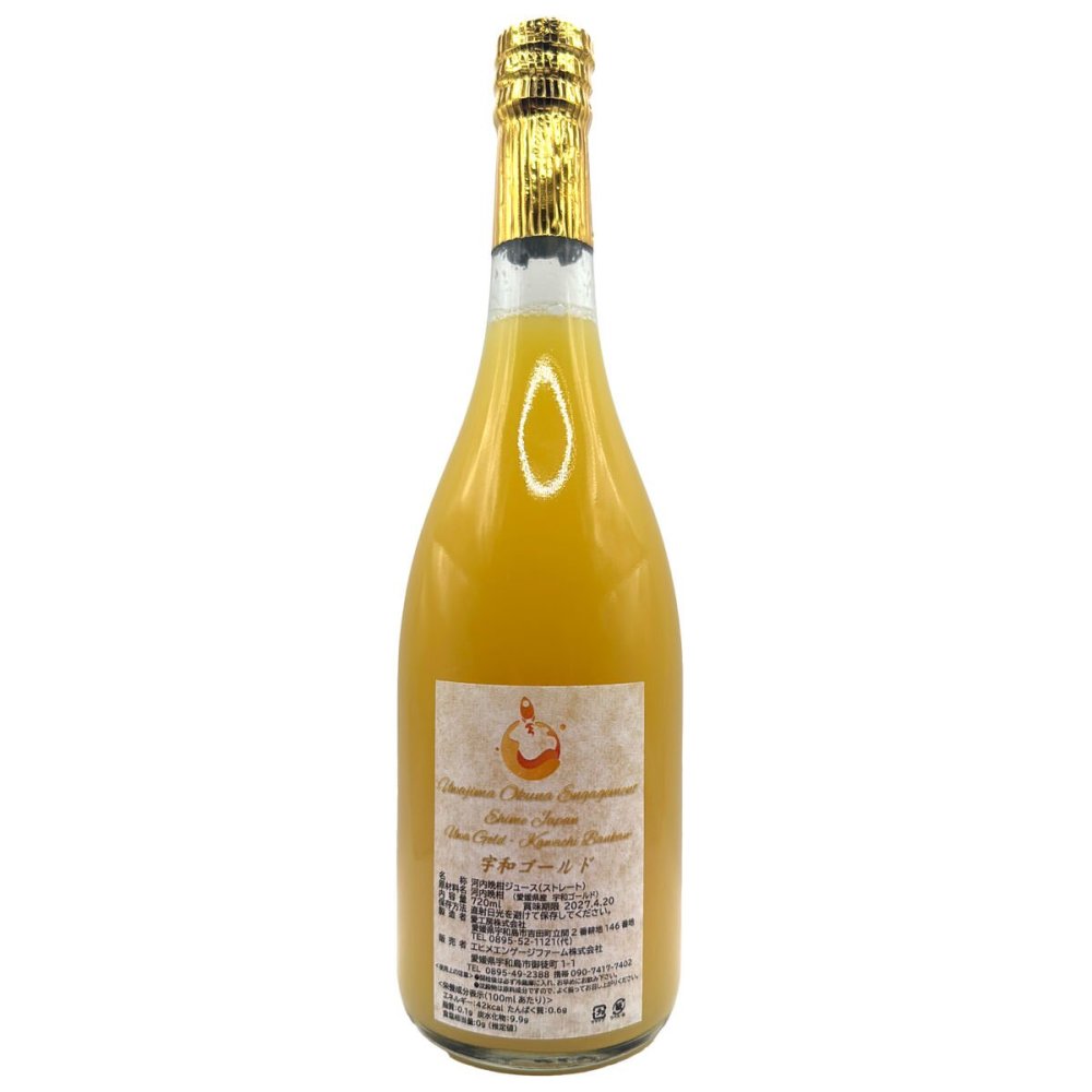 愛媛 エヒメエンゲージファーム 宇和ゴールドジュース 2本 フルーツジュース 果汁飲料 ストレート ジュース 国産