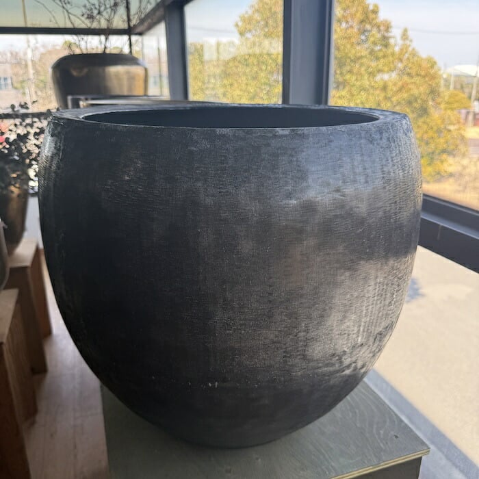 植木鉢 おしゃれ 大型 13号 鉢カバー アンワール アリフ M 約17号 幅53cm 高さ41cm アルミニウム製 室内専用 高級 丸型 ゴールド ブラック 北欧 観葉植物用 サボテン 特大 インテリア プランター 深型