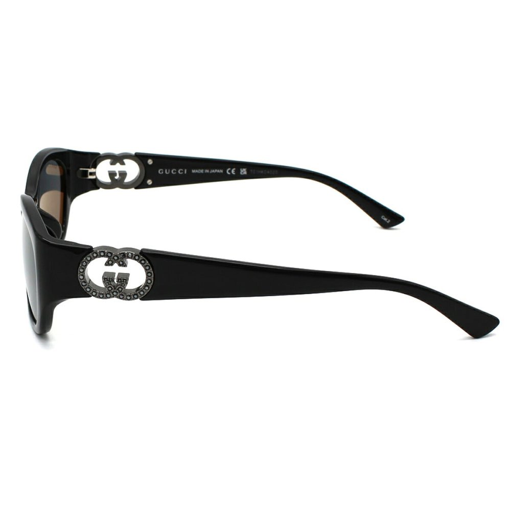 グッチ GUCCI サングラス アジアンフィット アイウェア UVカット スクエア GG1826SK-004 メンズ レディース ユニセックス ブラック+グレー 国内正規品