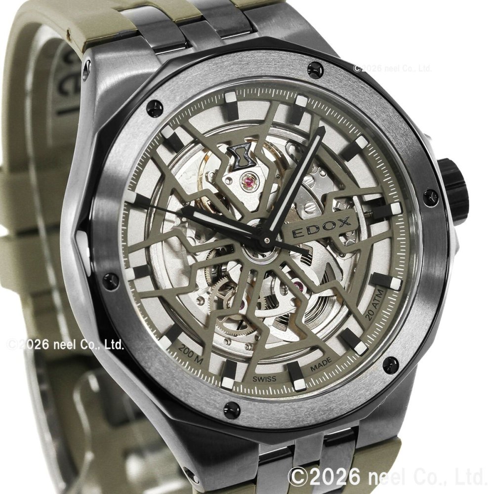 エドックス EDOX デルフィン オリジナル メカノ オートマティック 腕時計 メンズ 自動巻き 85303-357GNCAV-VONB DELFIN