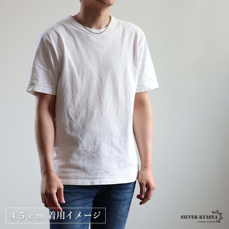 シルバー925 喜平ネックレス チェーンネックレス 幅4mm 長さ4サイズ シルバーネックレス アンティーク 細身 シンプル 重厚感 普段使い 中折れ メンズ 男性 金属アレルギー対応