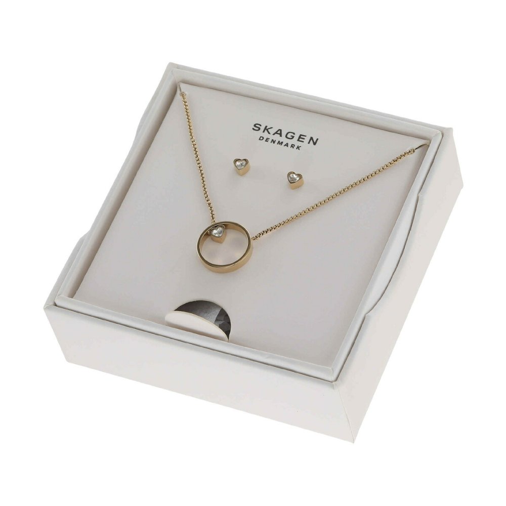 スカーゲン SKAGEN Skagen X Bup アクセサリー ネックレス＆ピアス ギフトセット ゴールドトーン レディース SKJB1014SET