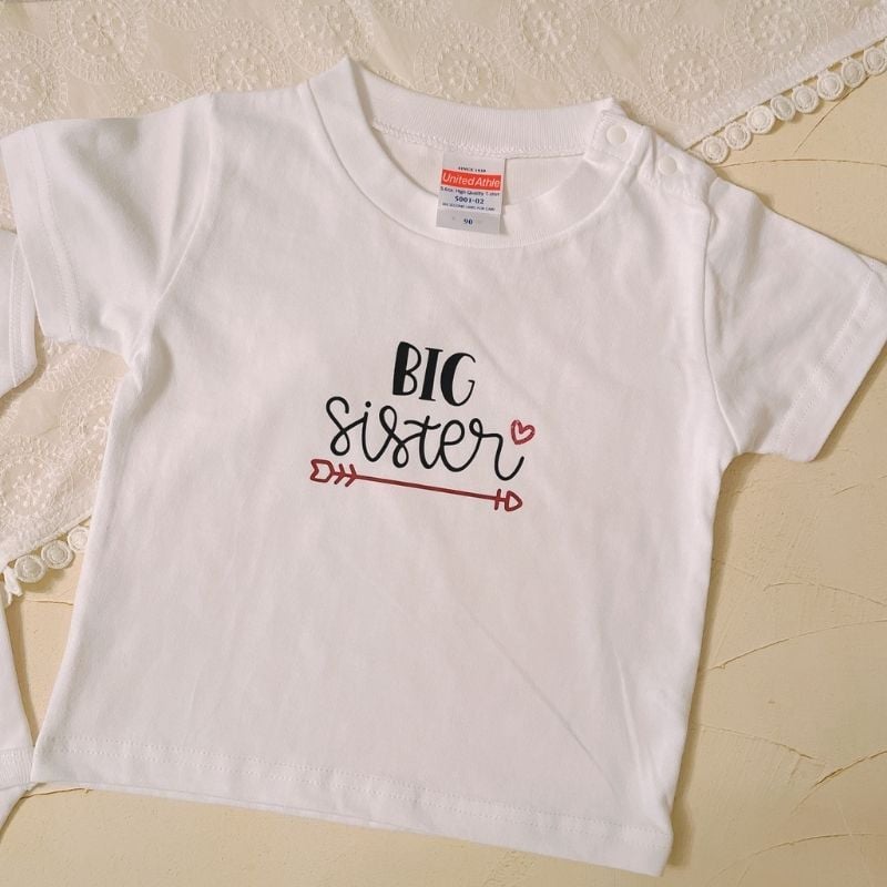 【 Tシャツ 2枚セット】2人目の出産祝いに 兄弟 姉妹 姉弟 兄妹 お揃い Tシャツ スター ハート tシャツ 半袖 T ベビーギフト オリジナル ギフト 出産祝い 出産準備 赤ちゃん 小物 雑貨 誕生日 プレゼント