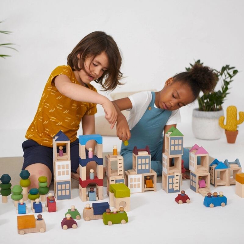 lubulona ルブロナ ツリーセット サマーグリーン つみき SUMMER STACKING TREES 木製おもちゃ