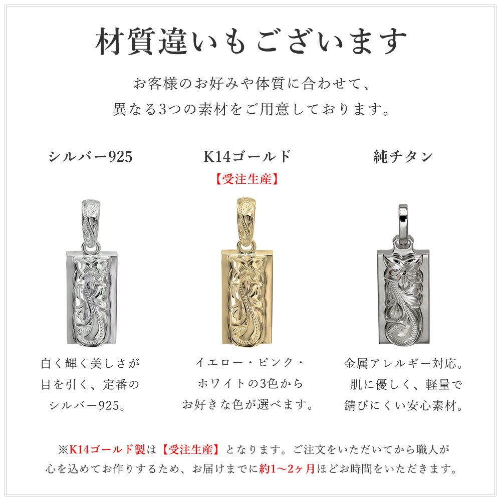 金属アレルギー対応 ネックレス ハワイアンジュエリー 純チタン ネックレス 刻印無料 誕生石 ダブルプレート Sサイズ チェーン長さ選べる ステンレスより軽く肌に優しい メンズ レディース プレゼント ハロウィン 【品番：CG-TIP310】