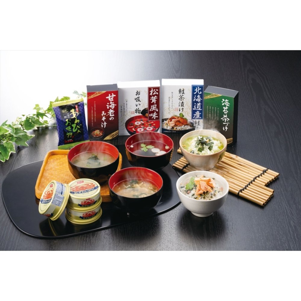 贅沢フリーズドライと山海の幸 5種7点入 フリーズドライ食品 お吸い物 味噌汁 お茶漬け 詰め合わせ【北海道・沖縄県・離島 配送不可】