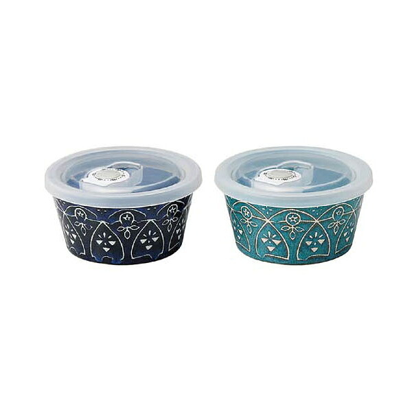 モロッカン ペアレンジ2PCS 保存容器 ペアセット 電子レンジ対応 食器セット モロッコ風 おしゃれ 美濃焼 日本製 食洗機対応 結婚祝い 内祝い ギフト 〈01487〉 M-mode