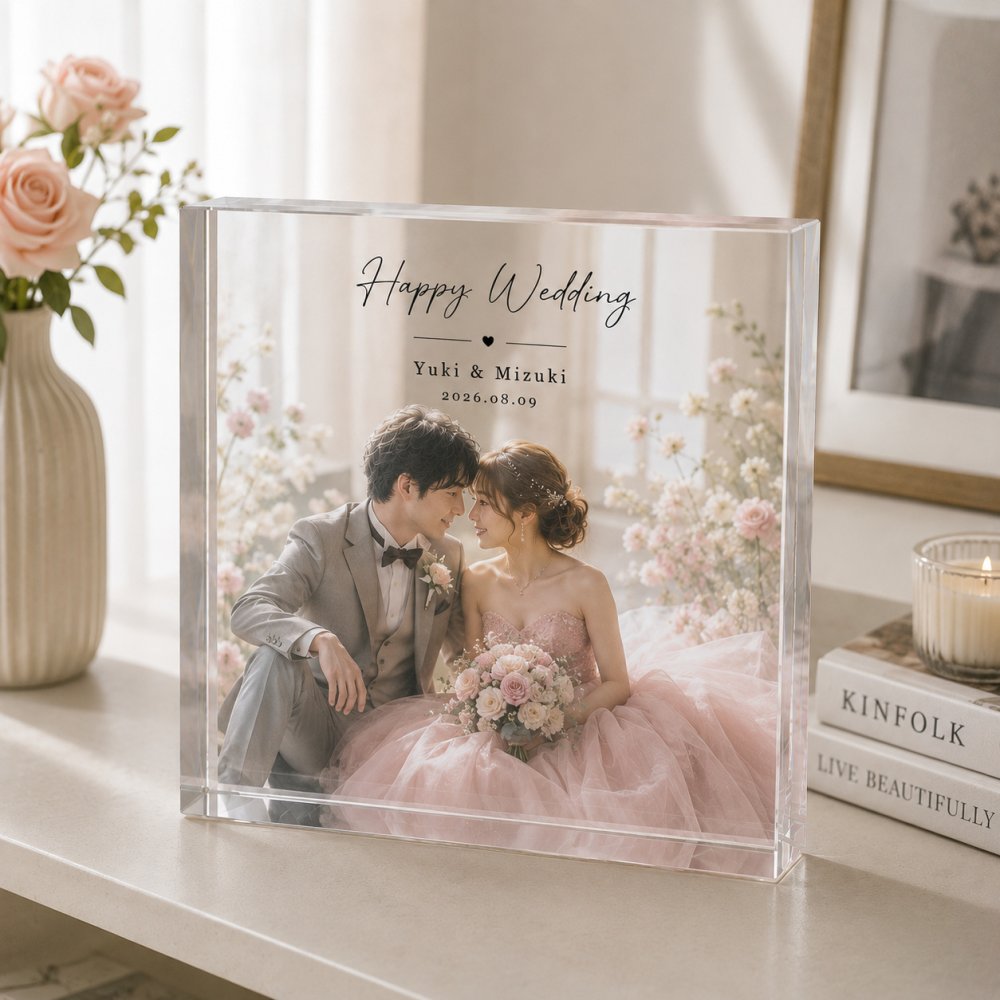 ウェディングフォト ガラスブロック カラードレス 結婚式 フォトフレーム ギフト フォトキューブ 写真立て おしゃれ 入籍祝い 花嫁 記念品 二次会 門出 ウェルカムスペース オリジナル ゲスト 記念日 オーダーメイド ウェルカムボード 結婚祝いギフト 誕生日 プレゼント 披露宴会場 贈り物 名入れ 感謝 会場装飾 クリスタル 写真 写真入り 新郎新婦 結婚記念 サプライズ 演出 高級【c01】
