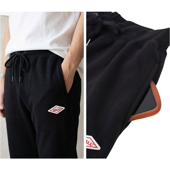 BALL パンツ ボール 64539 通販 ストレッチパンツ 長ズボン ロングパンツ メンズ 起毛 おしゃれ シンプル 無地 ストレッチ天竺 伸縮 らくちん カジュアル アウトドア スポーツ ブランド ボトムス 男性 紳士 メンズファッション