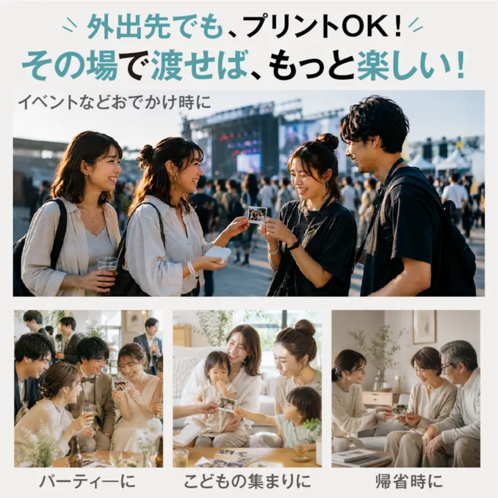 【写真が動き出す！】petamo(ペタモ) ミニフォトプリンター スマホ用 フルカラー インク不要 Zink対応 ワイヤレス印刷 AR写真対応 シール 用紙5枚付 MT56iAR + Zinkフォトペーパー(MT-02ZP/20枚)セット