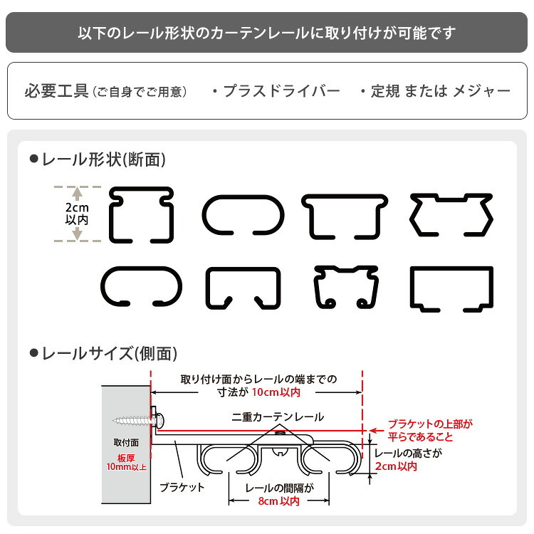 カーテン 窓まわり 遮光 レールカバー ダブル （2ｍ） 遮光性 断熱性 ボックス レール カット調整 新生活
