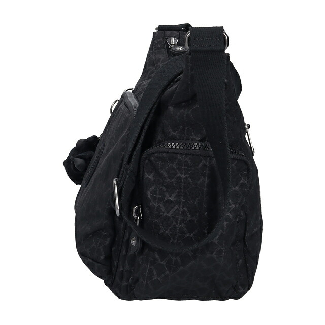 キプリング ショルダーバッグ レディース ブランド Kipling ガブ S ロゴ ワンポイント 総柄 KI4611-K59 Signature Emb 黒