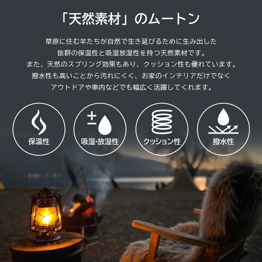 ムートンシートクッション 40×40cm ウレタン入り シートクッション シート 長毛タイプ 毛皮 ムートンクッション ムートン クッション 座布団 ソファ 暖かい リアルファー ファー キャンプ アウトドア ペット おしゃれ かわいい 北欧 韓国 インテリア