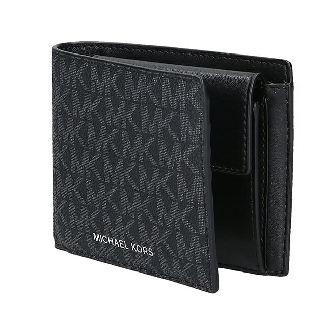 マイケルコース 二つ折り財布 二折財布 コンパクト メンズ アウトレットブランド MICHAEL KORS クーパー 36U9LCRF3B-BK BLACK