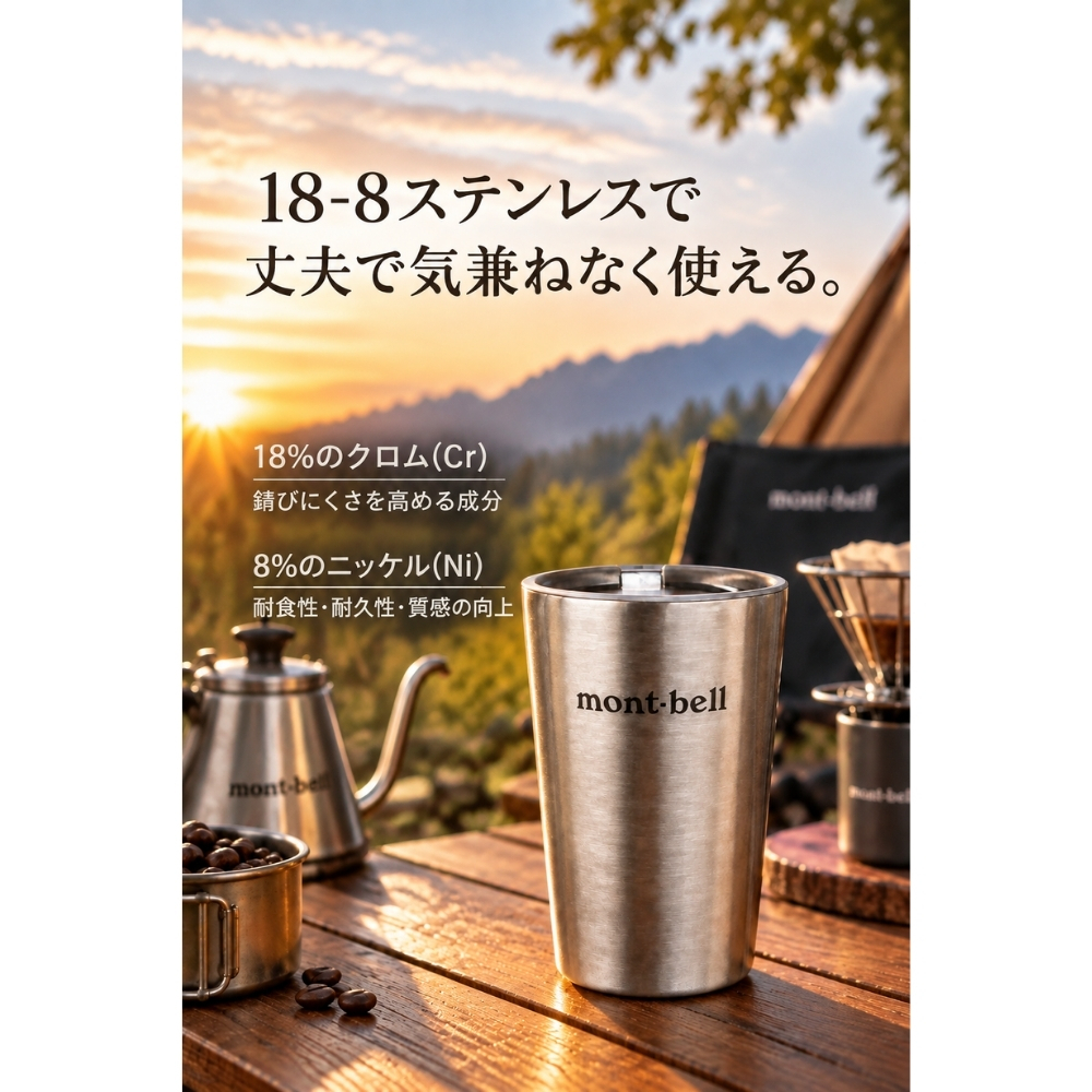 【ラッピング無料】mont-bell モンベル ステンレス サーモカップ 250 1124871 250mL ギフト コップ キャンプ アウトドア用 アウトドアグッズ