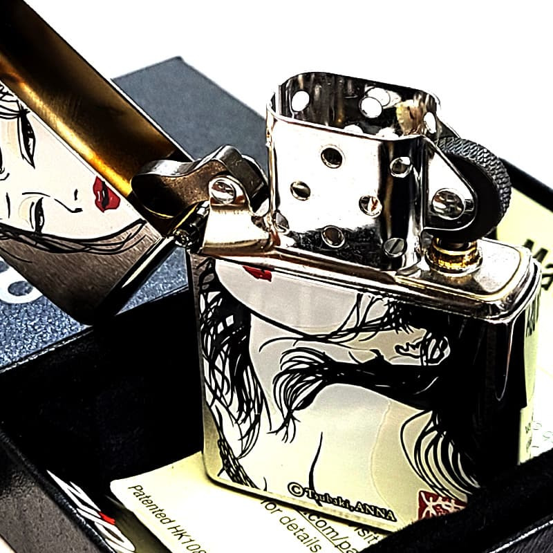 ZIPPO ライター ツバキアンナ Tsubaki ANNA The 5th Z. peep ジッポ シルバー おしゃれ 女性 カード付き かっこいい アート レディース メンズ ギフト プレゼント