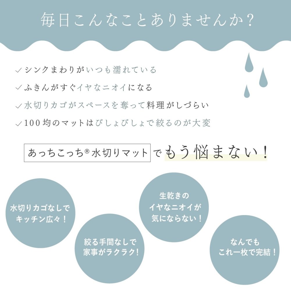 水切りマット テイジン あっちこっち水切りマット 1枚 単品 40×45cm 日本製 帝人 ミクロスター 吸水 速乾 抗菌 洗える 大判 水切りカゴ代わり 水切りラック代わり 食器 コップ 水筒 保存容器 キッチン 吸水マット ワッフル 薄型 省スペース くすみブルー グレー アイボリー 一人暮らし 新生活 引っ越し祝い プレゼント ギフト