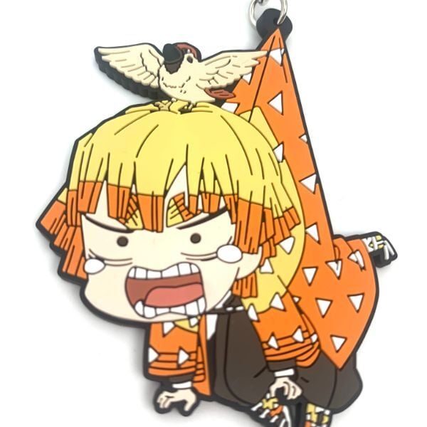 鬼滅の刃 善逸 我妻善逸つままれキーホルダー キーリング