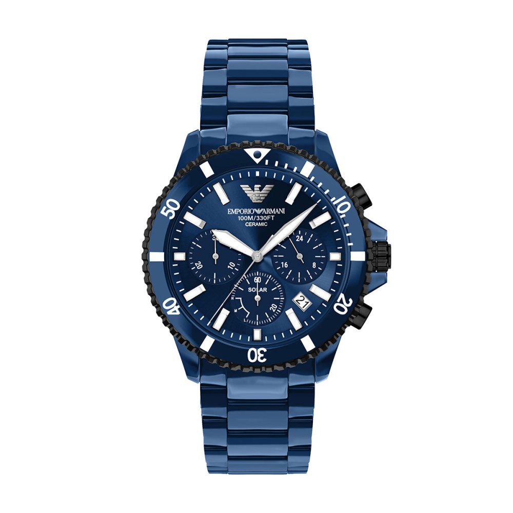エンポリオアルマーニ EMPORIO ARMANI 腕時計 メンズ ソーラー クロノグラフ セラミック AR70024【2026 新作】